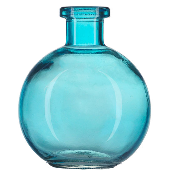 8.5 ball glass bottle aqua - glassnow