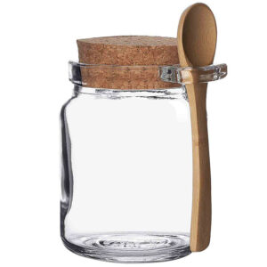 Glass Jar Cork Spoon