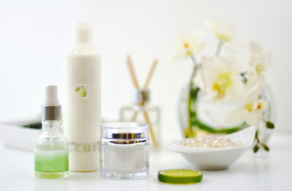 Elegant display of various beauty products